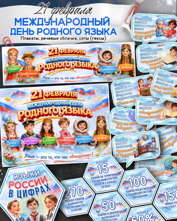 Материалы к 21 февраля — День родного языка | Скачать и распечатать
