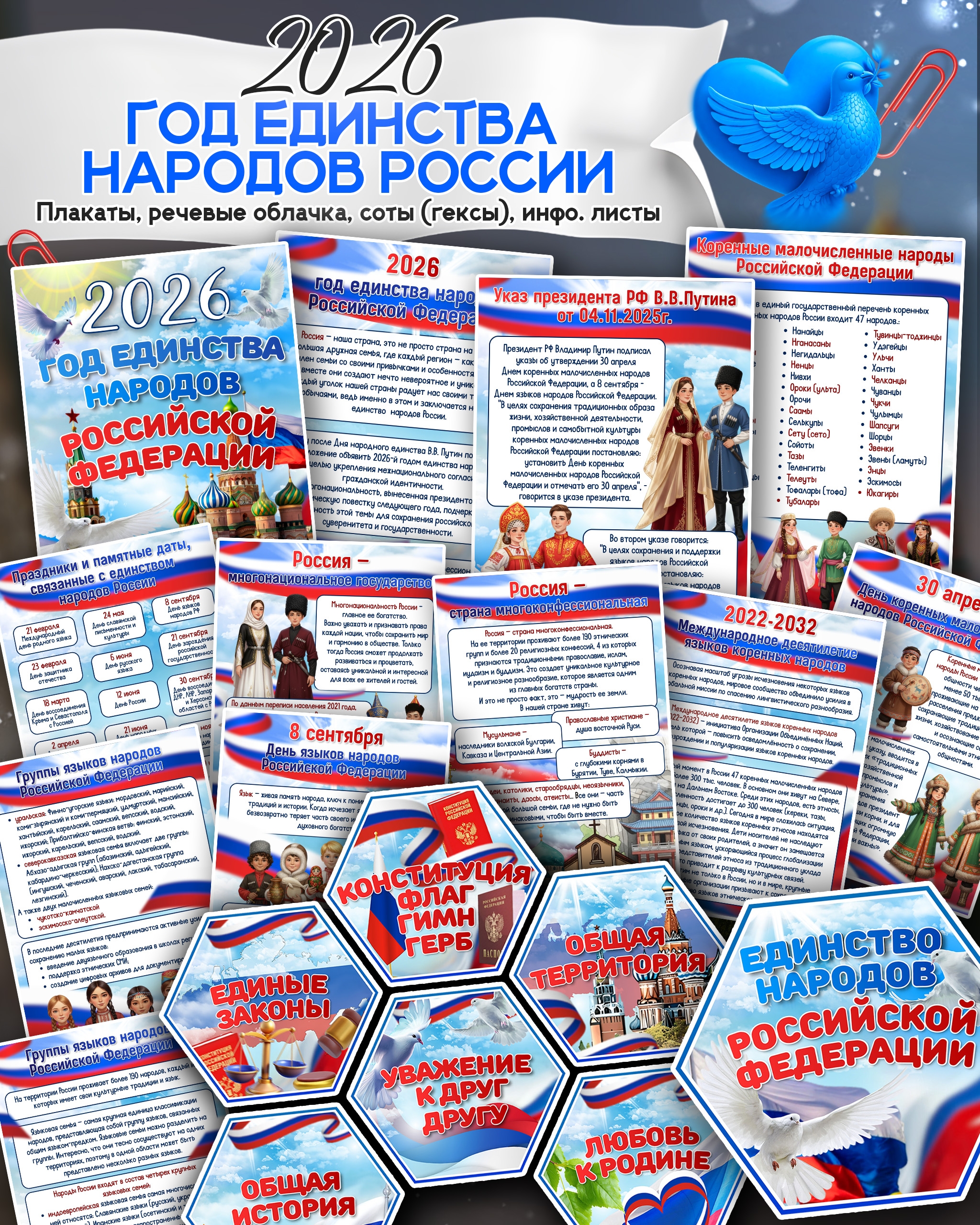 Большой комплект материалов к 2026 году — Год единства народов России