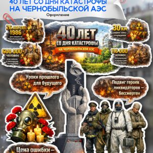 материалы для оформления стенда к 40-летию аварии на чернобыльской аэс 26 апреля распечатать