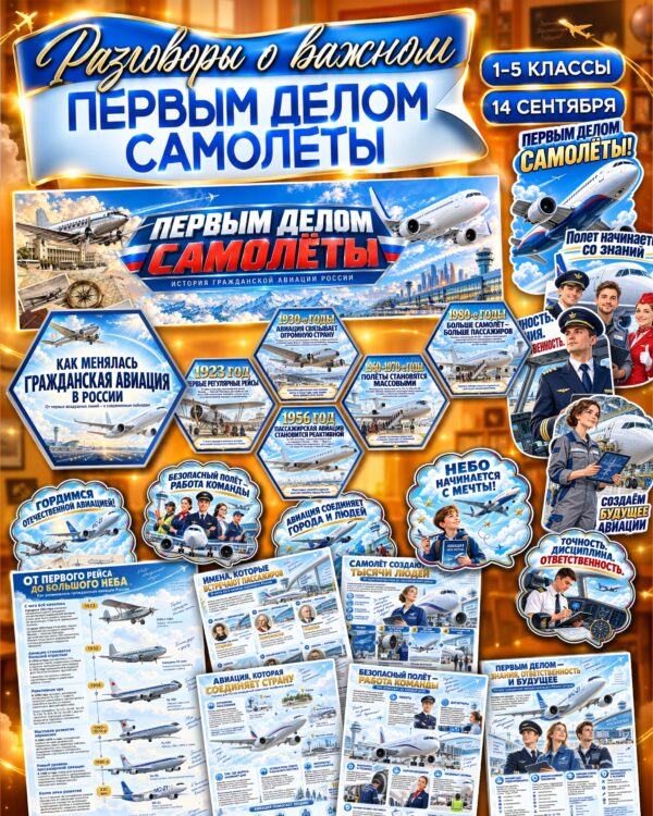 Оформление «Первым делом самолёты» — Разговоры о важном 14 сентября